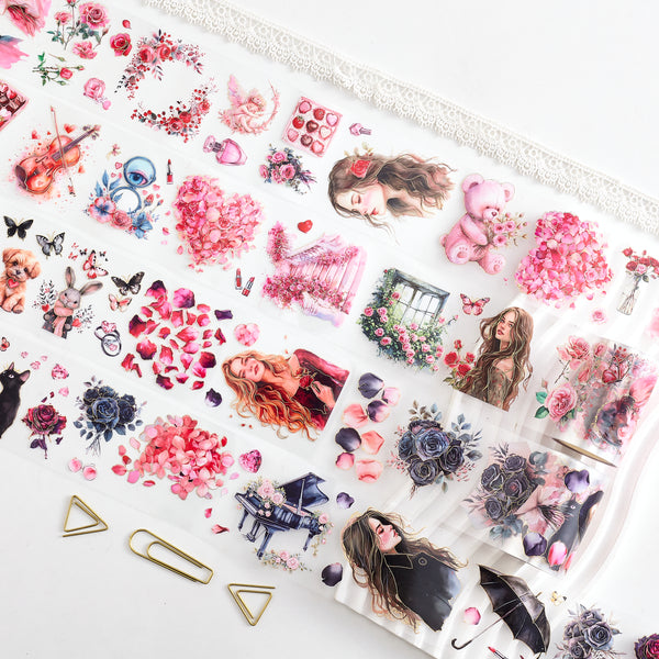 Valentine Collection Washi - PET Tape | Echo In The Heart & Self-Blomming